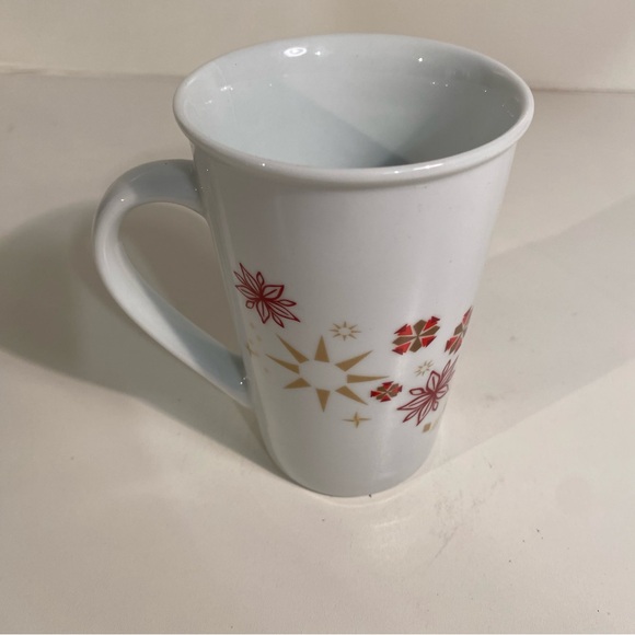 Starbucks Set of  2 White Red Gold Holiday Mugs        12 Oz - Picture 2 of 10